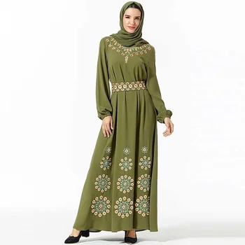 

Abaya Kaftan Dubai Arabic Hijab Muslim Dress Islamic Clothing Women Caftan Turkey Dresses Robe Hiver Femme Kleding Vestidos 9358