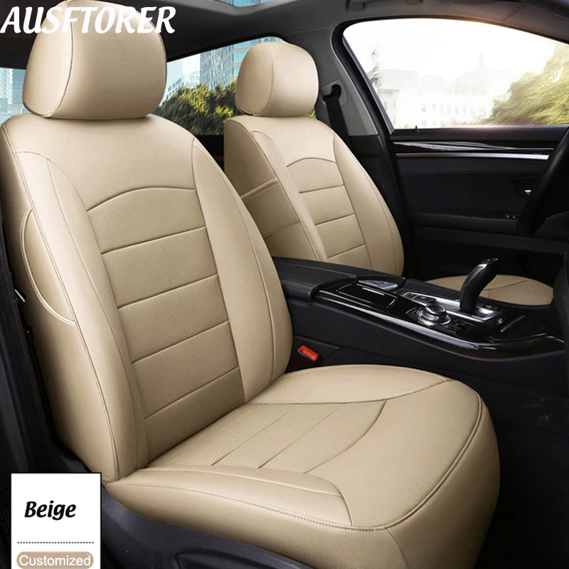 AUSFTORER Cowhide & PVC Leather Cover Seats for Mazda 6 Atenza