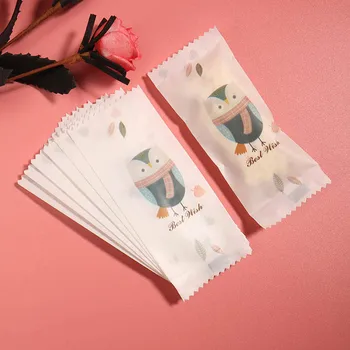 

100pcs/lot Cartoon Doctor Owl Decor Nougat Gift Wrapping Paper Homemade Snack Sugar Cookie Frosted Poly Bag Birthday Party Wrap