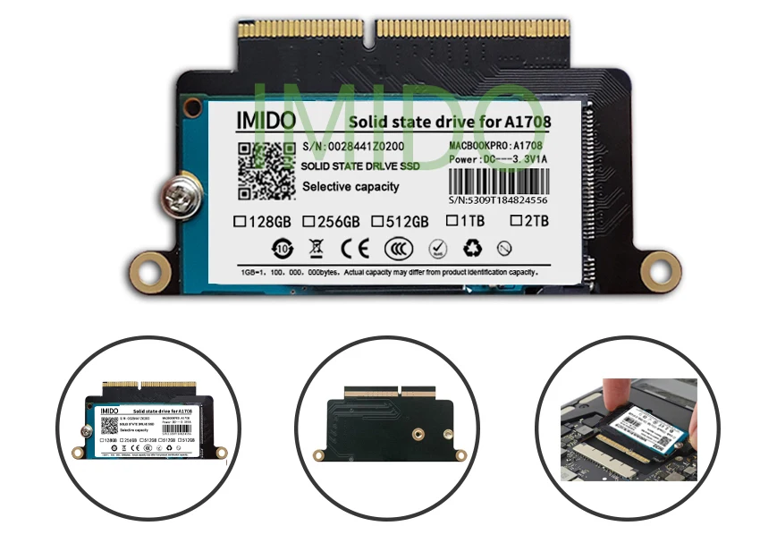 Новый A1708 ноутбук SSD 128 ГБ 256 512 для Macbook Pro Retina 13 3 &quot2016 2017 год 1708 твердотельный диск