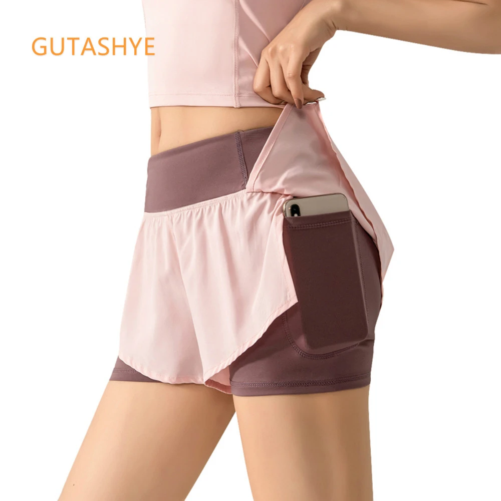 elastic waist gym shorts