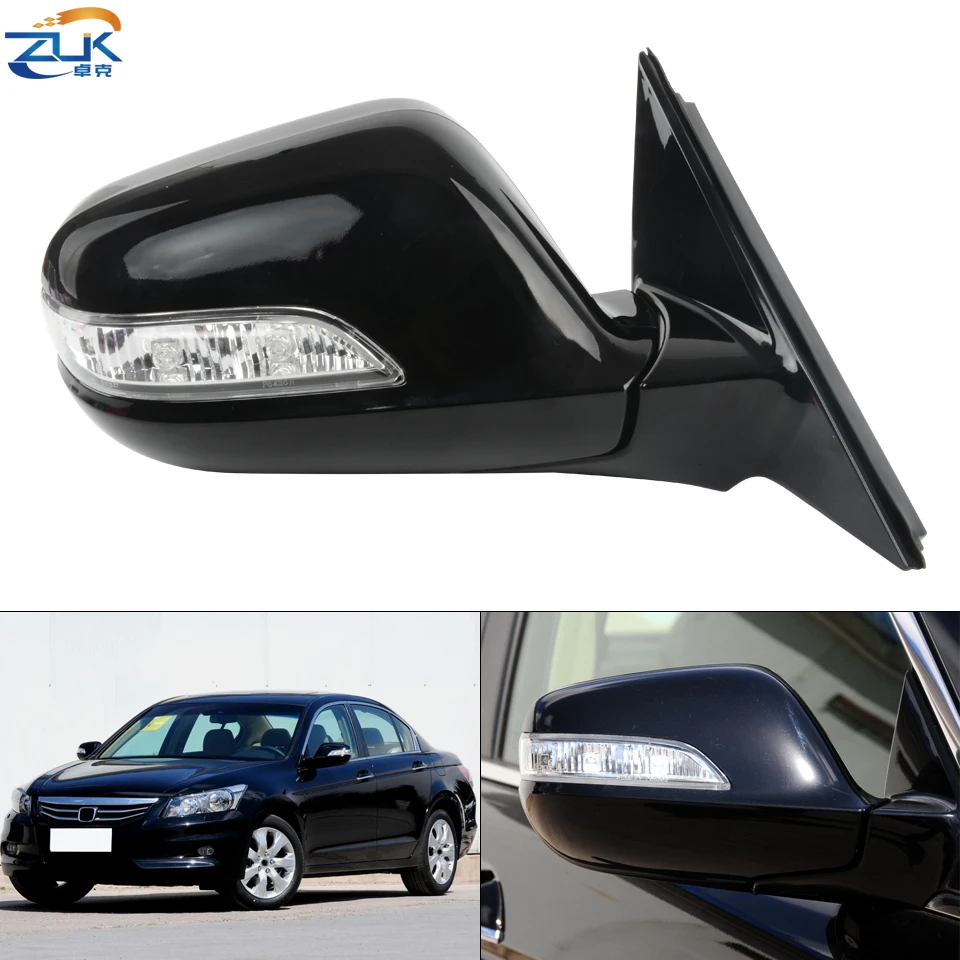 

ZUK Exterior Rearview Mirror Assy For ACCORD 2008-2013 CP1 CP2 CP3 Asian Model Electric Folding + Heating + LED Turn Signal