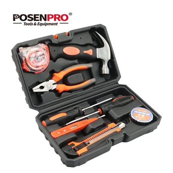 

POSENPRO 8pcs Handtool Set Tool Kit with Screwdriver Test Pencil Hammer Hand Tools BMC Box