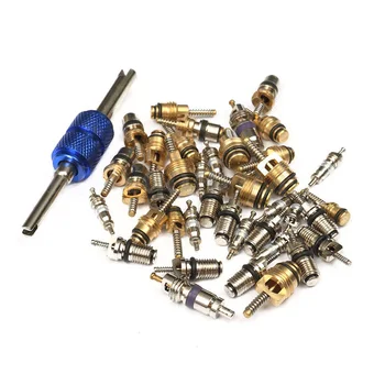 

R12 Valve Cores R134A AC Schrader Service Water tightness Copper 39pcs