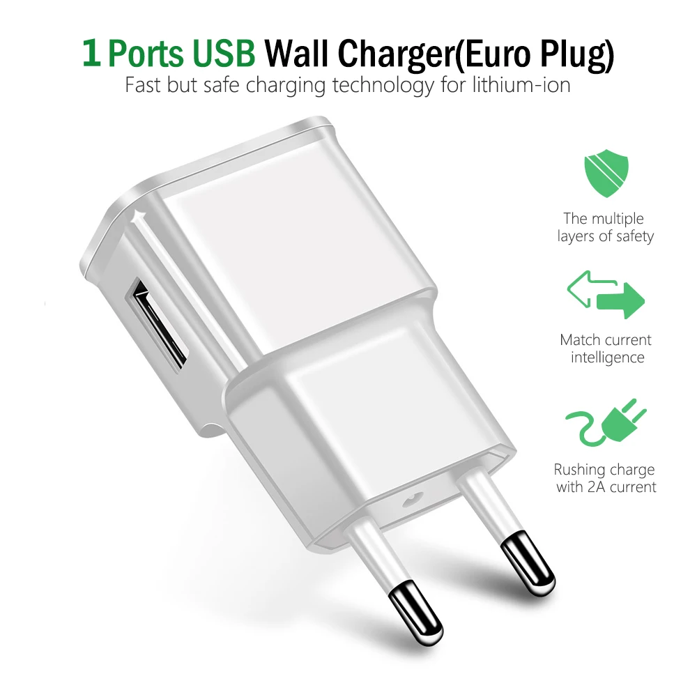5v 2a дорожный настенный адаптер быстрой Зарядное устройство USB кабель для samsung Galaxy A80 A70 A40 A8 A9 A5 A7 C7 C9 Pro S10 плюс S9 S8