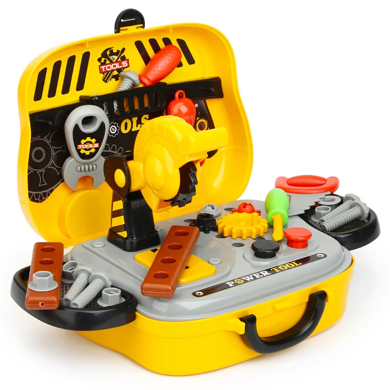 

Boy Play House Toys Small Hand-Sliding Toolbox Children Engineers Emulate Toy Repair Kit