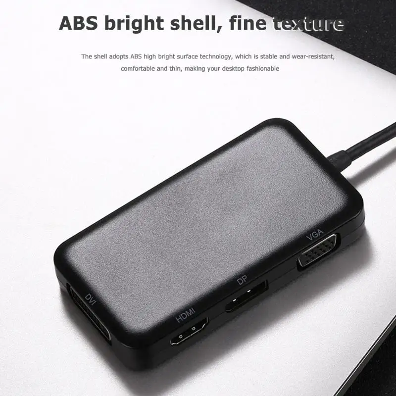 Type-C концентратор классические цвета и простой прочный дизайн USB-C 3,1-HDMI DP Displayport VGA DVI адаптер видео конвертер провода