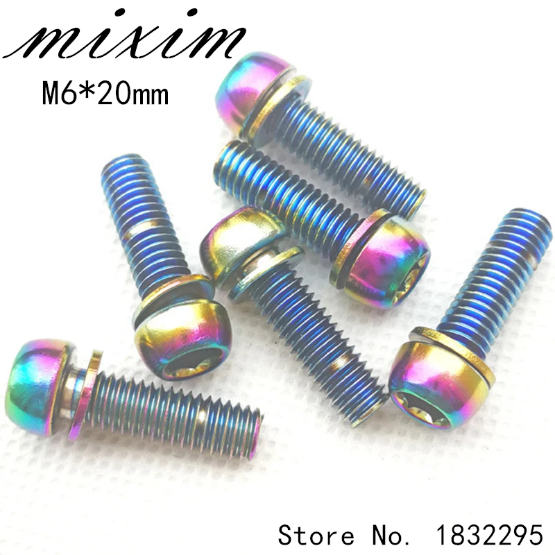 

M6*20mm High quality steel MTB Bicycle Crank Bolts Disc Brake Caliper Fixing Screws for Road Mountain Bike