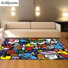 Мультяшный большой абсорбирующий коврик для ванной, яркий коврик для улицы