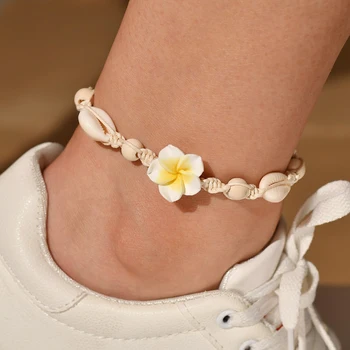 

Modyle Beach Barefoot Bracelet Ankle SeaShell Anklet For Women Foot Jewelry Summer On Leg strap Bohemian Jewelry Accessories