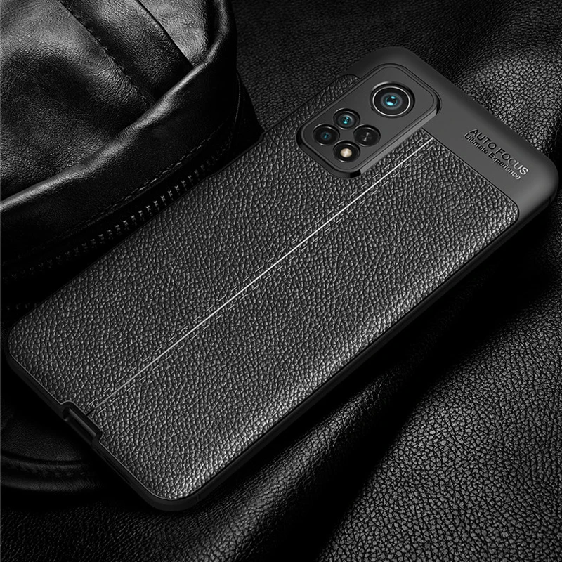 Чехол для Xiaomi Mi 10T Pro Mi10T чехол из искусственной кожи мягкий силиконовый бампер ТПУ и углеродного волокна