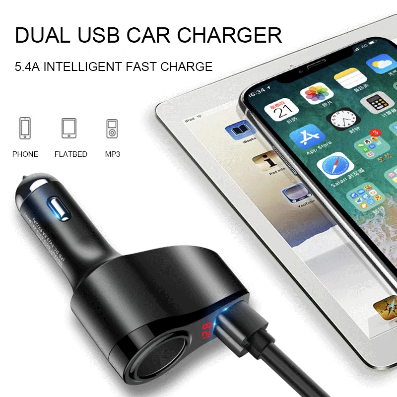 Быстрая зарядка двойной USB быстрая зарядка автомобильное зарядное устройство двойной USB Автомобильное зарядное устройство для мобильного телефона SAMSUNG XIAOMI автомобильные аксессуары для автомобиля
