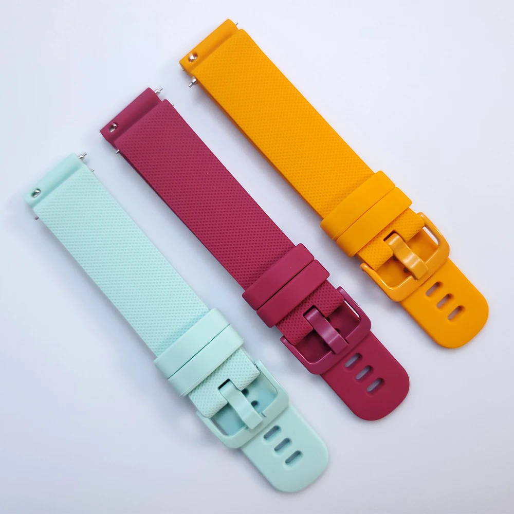 Silicone Watch Straps for samsung galaxy watch 3 45mm 41mm Quick Release Rubber Watch Bands for Galaxy Watch active 2 44mm 40mm