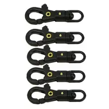

5 Pcs Survival Carabiner Rotatable Buckle Quickdraw Edc Chain Tool R7r3