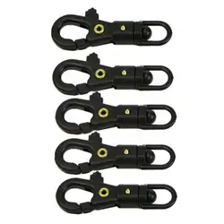 5 Pcs Survival Carabiner Rotatable Buckle Quickdraw Edc Chain Tool R7r3