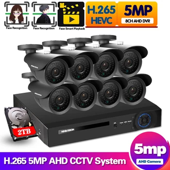 

Human Face 8CH 5MP Wireless DVR AHD Security Camera System Outdoor IR-CUT CCTV Video Surveillance Video Recorder Kit Face Record