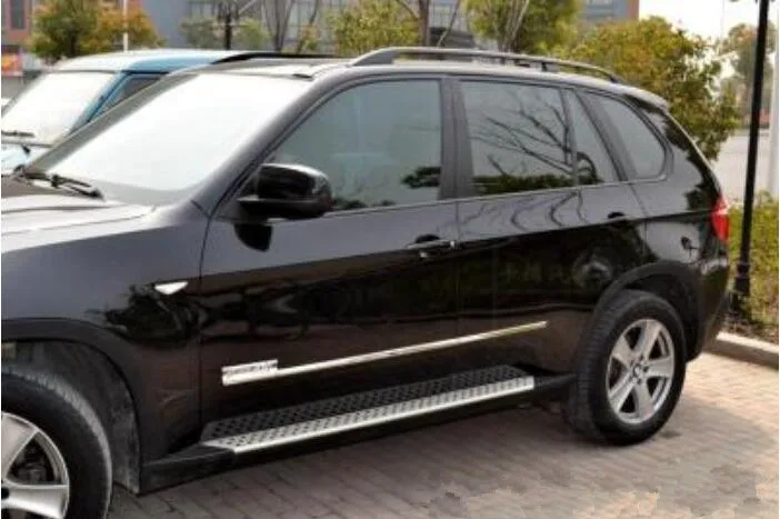 X5 E70 алюминиевый сплав и АБС пластик автомобильная Беговая плата боковая