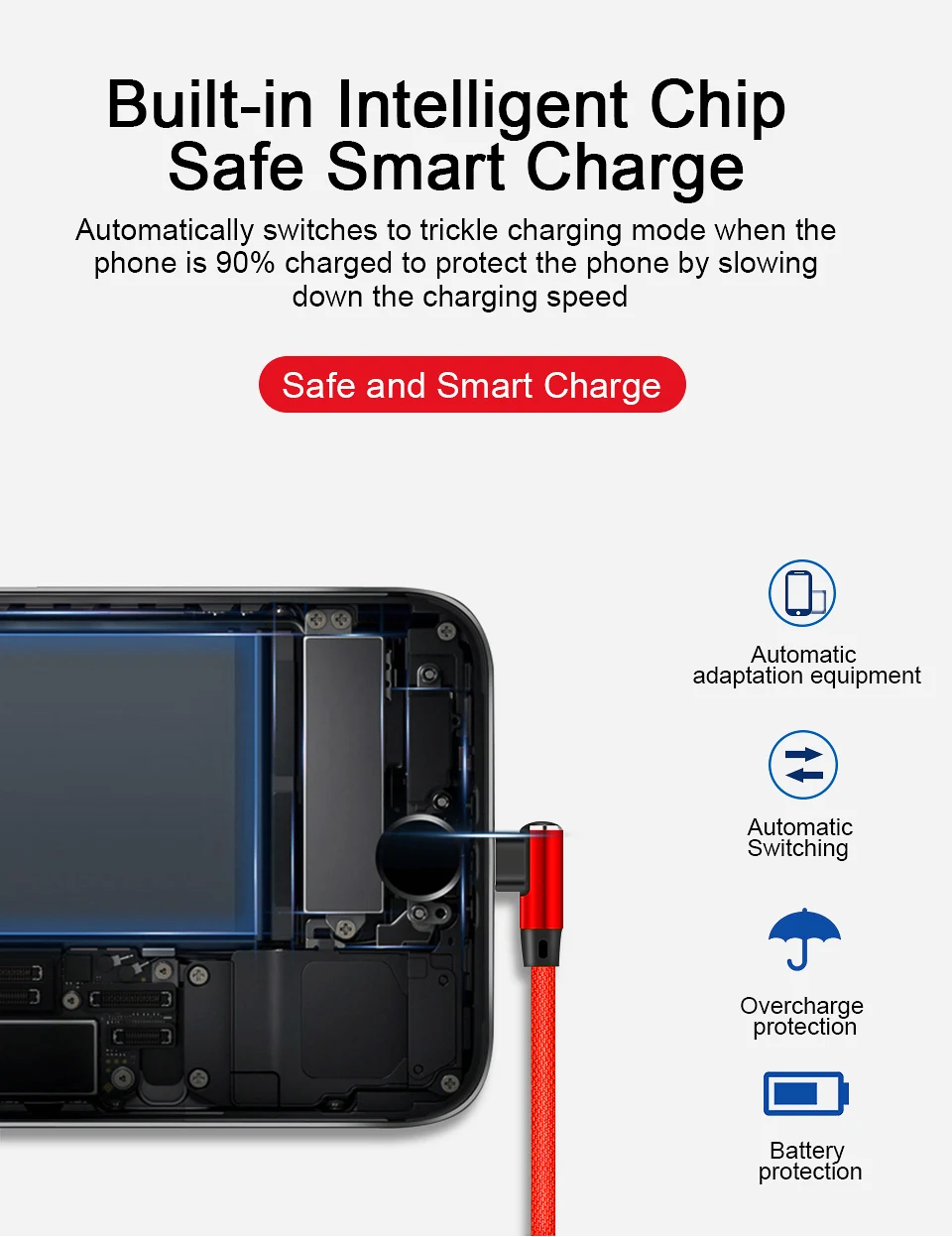 Obobix usb type C 90 градусов локтевой кабель для samsung Galaxy S10 Plus Note 10 двойной Реверсивный usb type C 2.4A кабель для быстрой зарядки