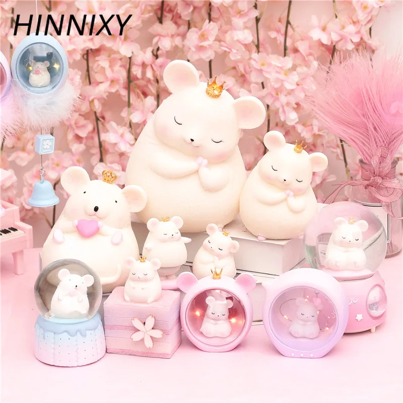 Hinnixy Смола Музыка ночник Светодиодная лампа Единорог Фламинго прикроватный