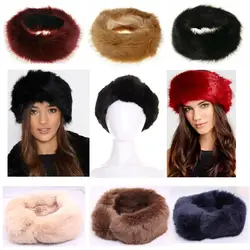 The New Faux Fox Fur Headband Simple And High Grade Hair Bands For Women Keep Warm Western Style Headwear