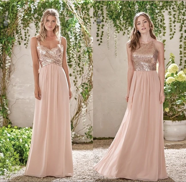 Gold Chiffon Bridesmaid Dresses