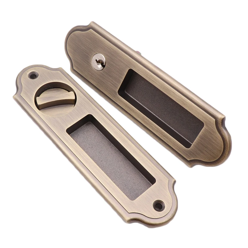 

2X Door Lock Set+1X Lock Body+1X Lock Core+3X Keys Sliding Door Lock Handle Locks Keyed Privacy Door Security Bathroom Door Lock