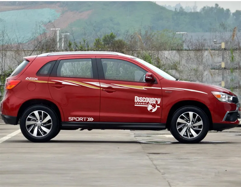 World Datong автомобильный стильный, для спортивного автомобиля автомобильный аксессуар наклейка для Mitsubishi ASX Двусторонняя наклейка для автомобиля-Стайлинг