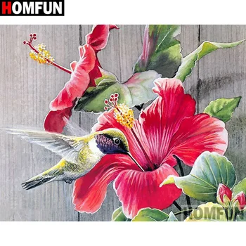 

HOMFUN 5D Diamond Embroidery Needlework Kit "Animal bird flower" Diy Diamond Painting Cross Stitch Home Decoration Gift A27675