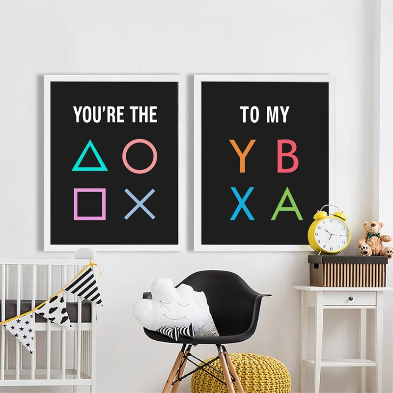 Video-Game-Geek-Posters-and-Prints-Gamer-Room-Decor-Player-1-player-2-Gaming-Sign-Kids (2)
