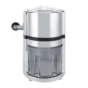 

Stainless Steel Round Shape Hand Crank Manual Ice Crusher Shaved Ice Machine Kitchen Tool