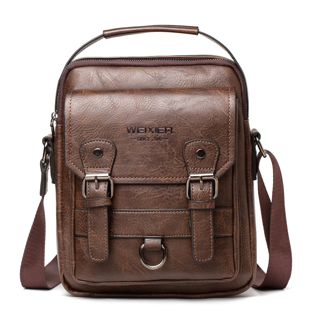 

Men Shoulder Bags for 10.5" Ipad PU Leather Men Bag Business Male Messenger Crossbody Bags Man Handbags Travel Zipper Purse