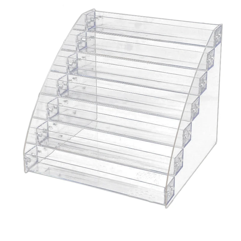  7 Tier Rack Acrylic Clear Nail Polish Display Cosmetic Varnish Organizer Stand Holder Manicure Tool