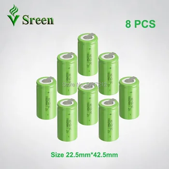 

Rechargeable 1800mAh 1.2V SC NI-CD Battery Cell with Nickel Sheet DIY to Subc Battery Packs Electronic Accumulator