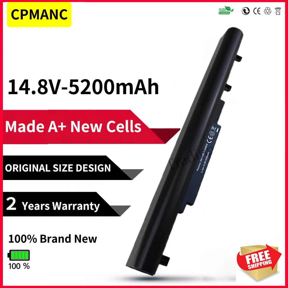 Bateria para Notebook Novo As09b56 As09b58 As10i5e As09b35 As09b3e para Acer Aspire 3935 Viagem 8372 8372t Série 8481 8481t