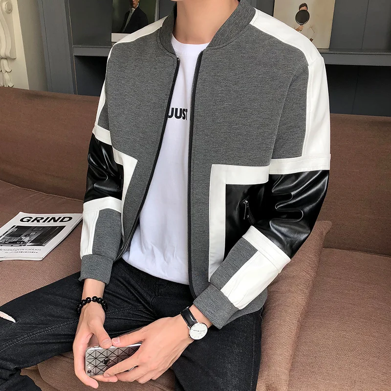 Мужская кожаная куртка Jaqueta De Couro Masculina, мужские кожаные куртки, мотоциклетные кожаные куртки для мужчин