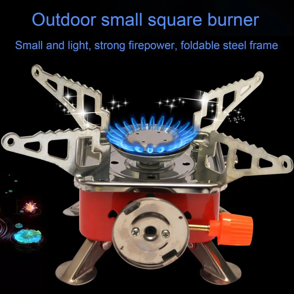 Electronic Ignition Camping Stove Card Type 2800W Aluminum Alloy Folding Outdoor Gas Furnace Outdoor Tools Camping Equipment camping stove