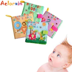 Jouets en tissu doux pour bébé, livre sonore, hochet éducatif pour nouveau né, jouets pour enfants de 0 à 36 mois 