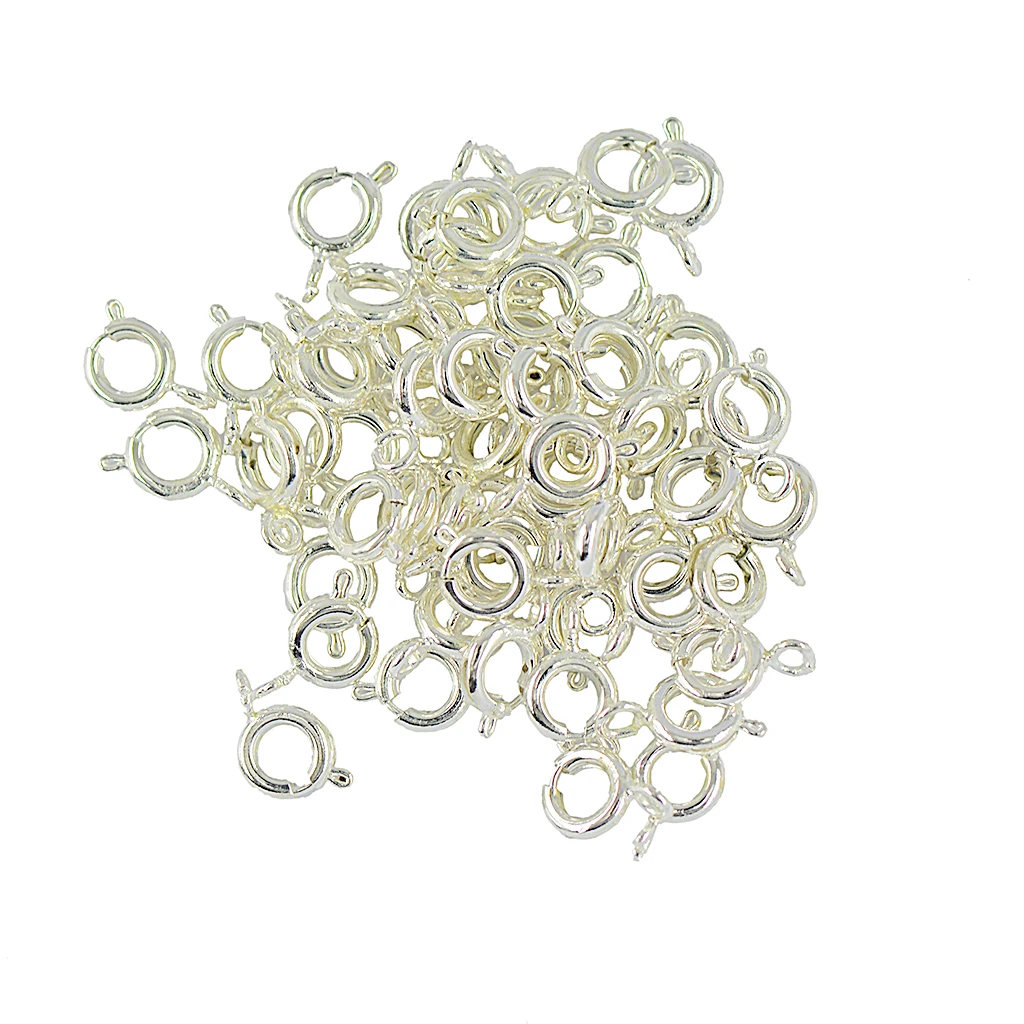 

50pcs Spring Opend Jump Rings Clasps Jewellery Making Findings DIY Various Color