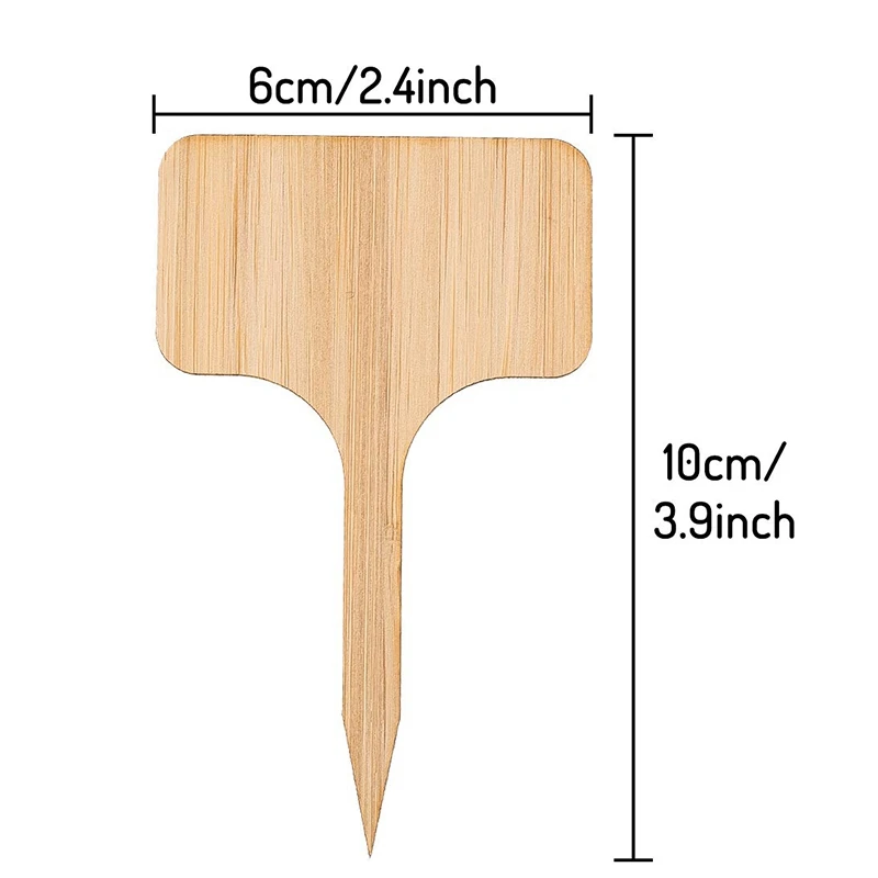 50 шт Бамбук, растение этикетки, экологичные t-типа деревянные бирки для растений садовые маркеры для семян в горшках травы цветы овощи