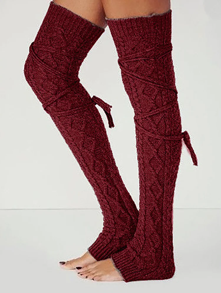 FENNASI, осенние и зимние шерстяные носки выше колена, женские толстые теплые носки, Хлопковые вязаные зимние носки