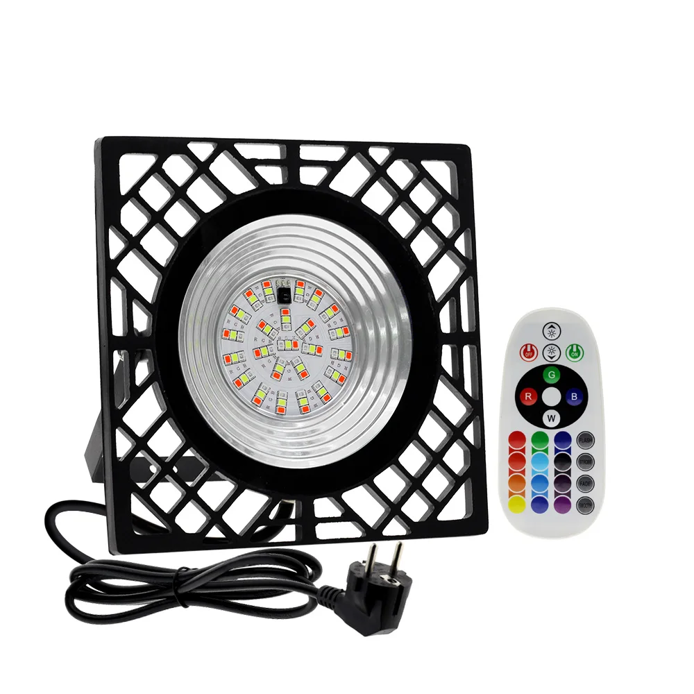 outdoor floodlight RGB LED Floodlight With Remote Control AC220V Outdoor Lighting IP66 Waterproof Led Spotlight Projector Streetlight Street Lamp garden security light Floodlights