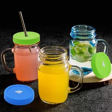 6 шт. Бытовая пластмассовая банка с крышкой крышка для пищевых продуктов для сохранения свежести крышка обычный рот для стеклянной банки пластиковая Герметичная крышка Силиконовое кольцо