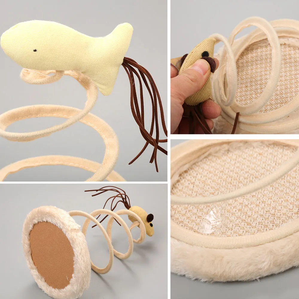 Диск весенний Кот Игрушка играя Knickknack интерактивный Забавный котенок игрушечная мышь игрушка на присосках эластичная Весенняя мышь крепкий дом