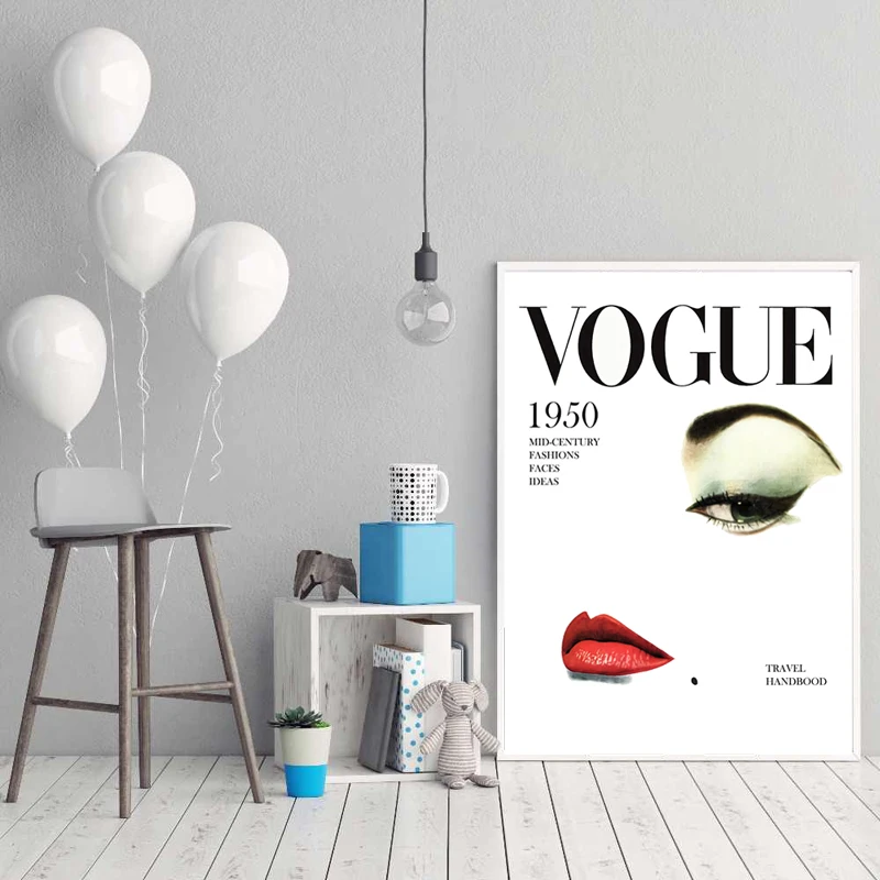 Vogue модный стиль скандинавские украшения стены искусства Постеры холсты и принты