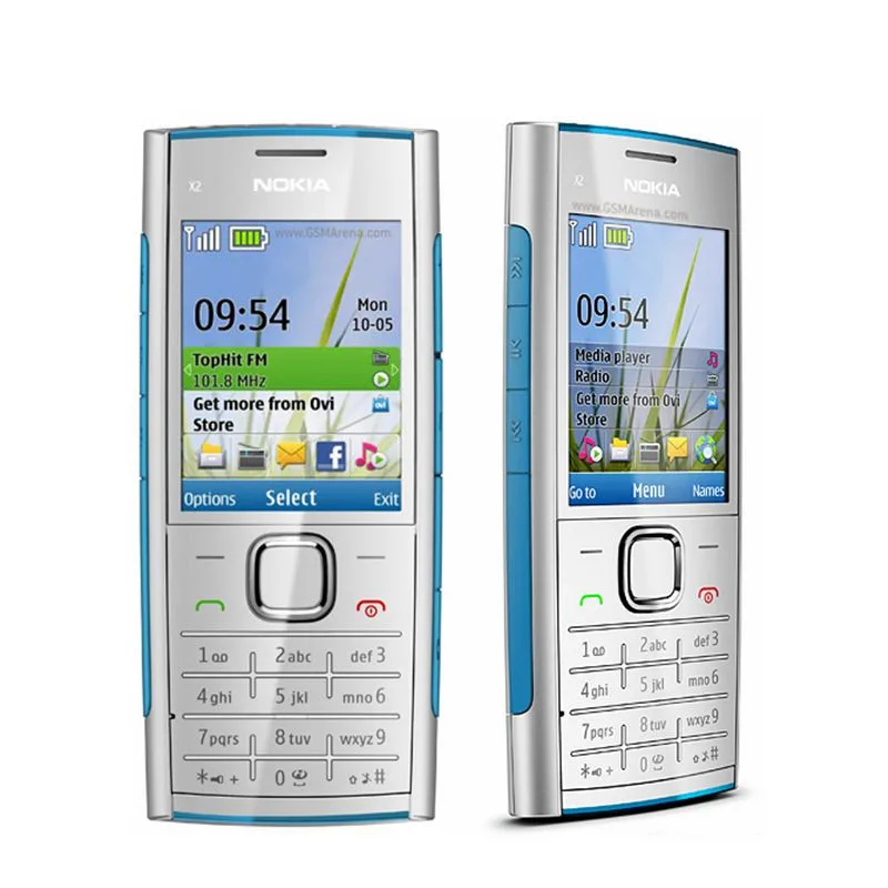 Nokia X2-00 Mobile Phone Bluetooth FM MP3 MP4 Player Original Nokia X2 Support Russian Keyboard Cheap Unlocked Cell Phone