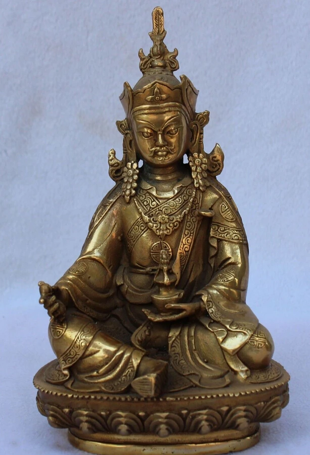 WBY---607 + тибетский буддизм бронзовый позолоченный сиденьй Lotus Guru Rinpoche