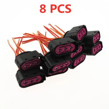 

Qty8 Battery Fuse Box 3Pin Connect Plug Cable Pigtail 1J0937773 For Golf MK4 Jetta Bora Beetle Sharan Seat Leon Alhambra A3 TT