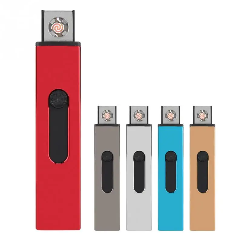 Мини-usb Зажигалка для сигарет, для курения, электронная перезаряжаемая, ветрозащитная, нажимная, зажигать сигарету, аксессуары