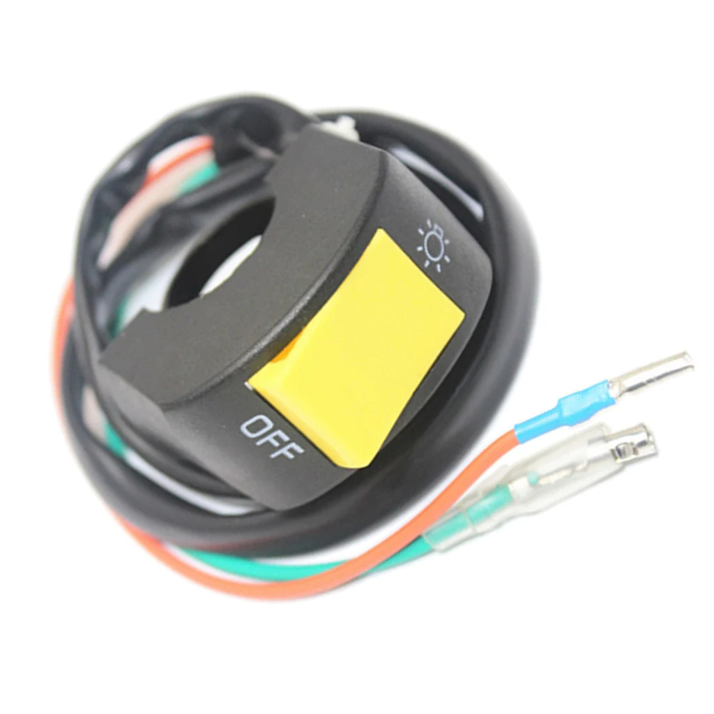 Motorcycle ATV Bike 7/8 Handlebar Headlight LED Spot Light Lamp Stop Switch