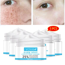 

5pcs Whitening Freckle Face Cream Remove Melasma Acne Dark Spot Melanin Spots Pigmentation Moisturizing Nourisher Skin Care 30ml